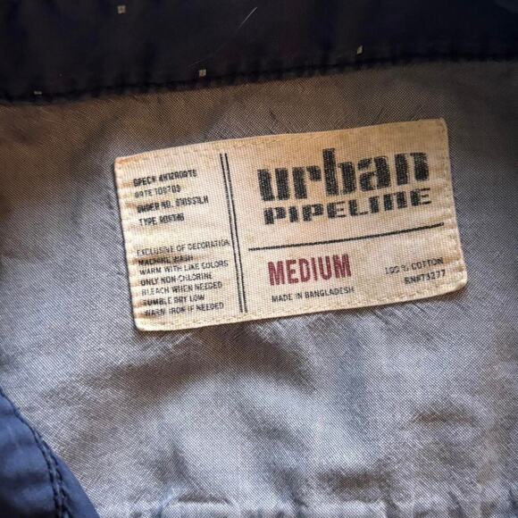 Urban Outfitters Blue & White Polka Dot Short Sleeve Dress Shirt Button Up - Picture 7 of 8